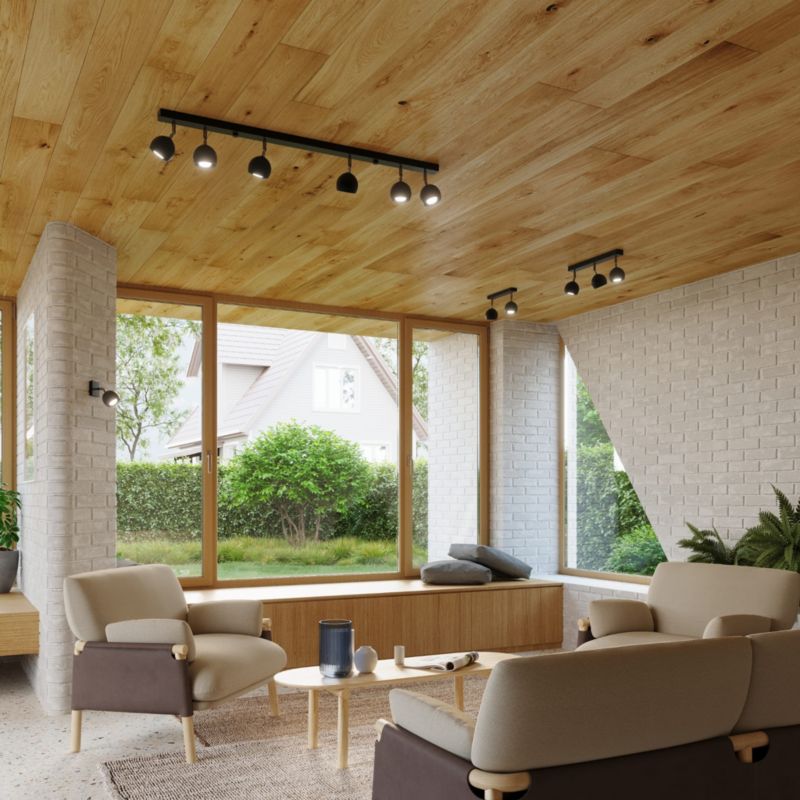 Spot Sollux Lighting Oculare  czarny-chromowany  3 x GU10 x 40W IP20 wym: 45 x 45 cm - 1 szt.
