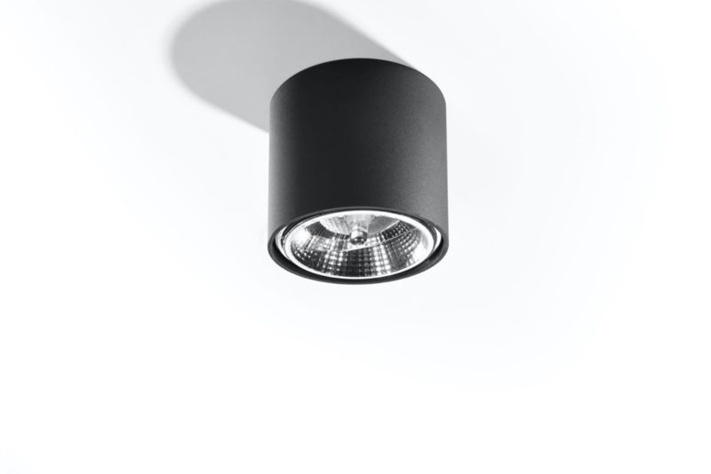 Spot Sollux Lighting Tiube  czarny  1 x GU10 x 40W IP20 wym: 12 x 12 cm - 1 szt.