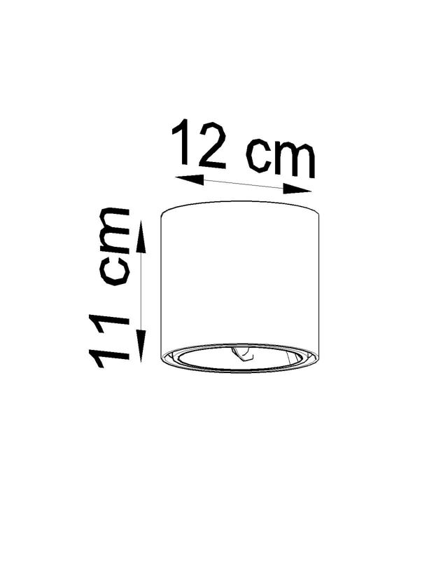 Spot Sollux Lighting Tiube  czarny  1 x GU10 x 40W IP20 wym: 12 x 12 cm - 1 szt.
