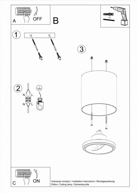 Spot Sollux Lighting Tiube  czarny  1 x GU10 x 40W IP20 wym: 12 x 12 cm - 1 szt.