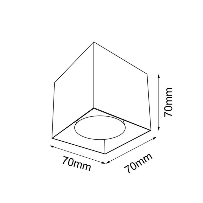 Spot sufitowy Brosline Cage biały  1 x GU10 x 10W IP20 wym: 7 x 7 x 7 cm - 1 szt.