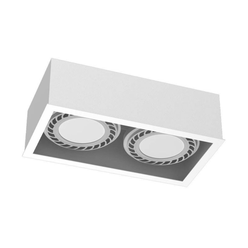 Spot sufitowy Brosline Cage biały  2 x GU10 x 18W IP20 wym: 8,5 x 25,5 x 13,5 cm - 1 szt.
