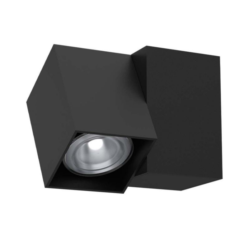 Spot sufitowy Brosline Cube czarny  1 x GU10 x 10W IP20 wym: 9,5 x 12,2 x 6 cm - 1 szt.