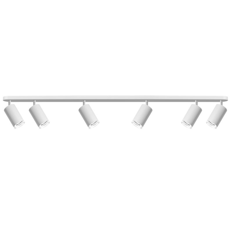 Spot sufitowy Polux Turyn  biało-przeźroczysty do łazienki 6 x GU10 x 10W IP44 wym: 16,3 x 5,5 cm - 1 szt.