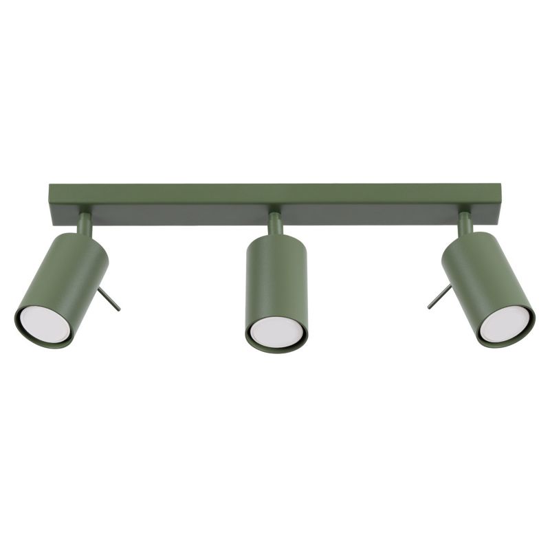 Spot sufitowy Sollux Lighting Ring zielony oliwkowy  3 x GU10 x  IP20 wym: 17 x 45 x 6 cm - 1 szt.