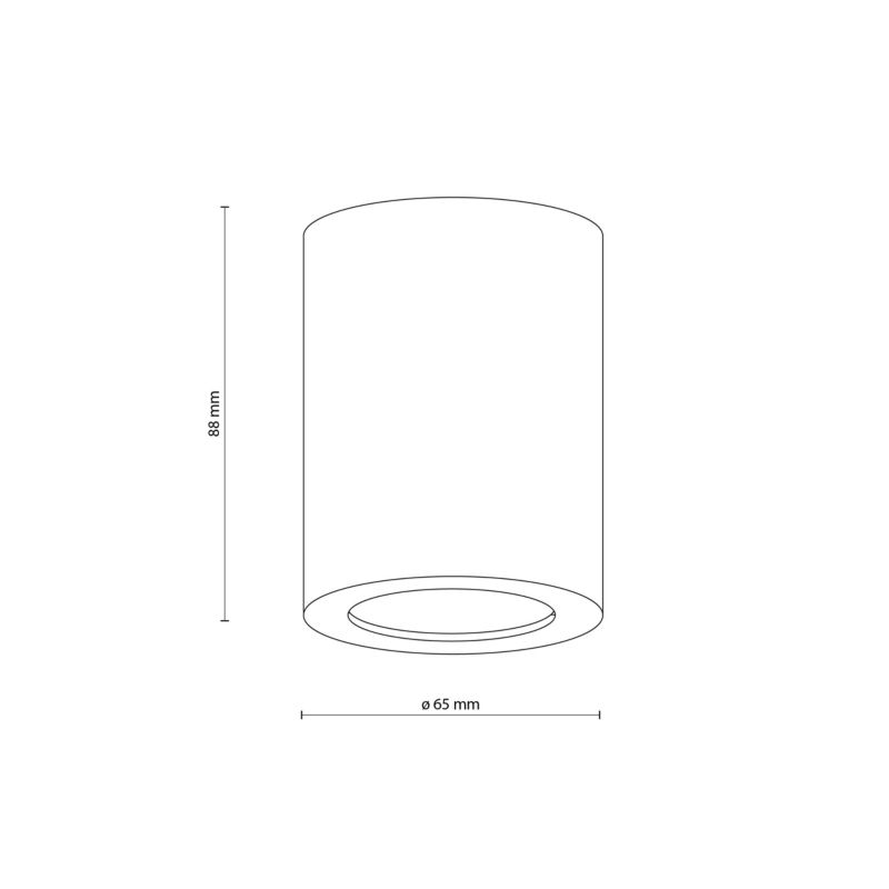 Spot TK-Lighting Ligno biała tuba Gu10 - 1szt.