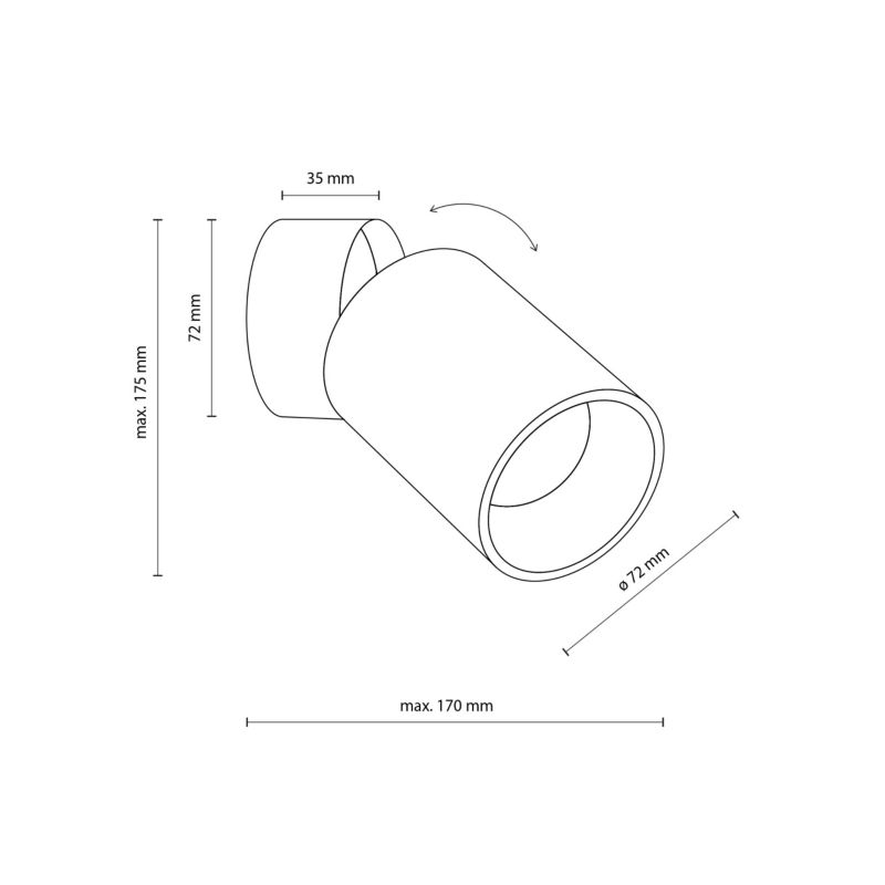 Spot TK-Lighting Top Downlight White Gu 10 - 1szt.