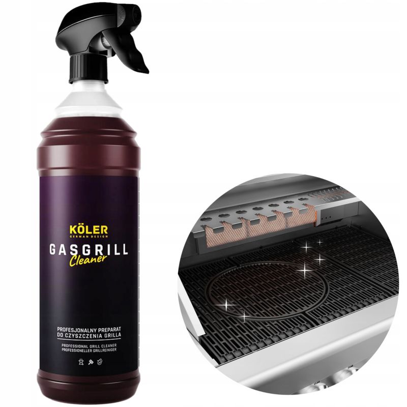 SPRAY KOLER PŁYN DO MYCIA GRILLA RUSZTU PŁYTY ŻELIWNEJ CLEANER 1L 1 szt.