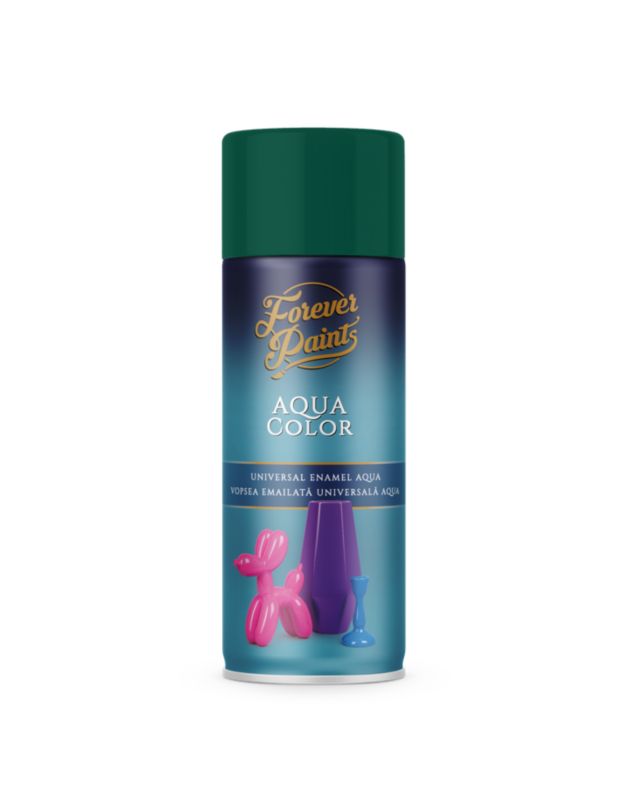 Spray wodny uniwersalny Forever Paints ciemny zielony RAL 6005 400 ml