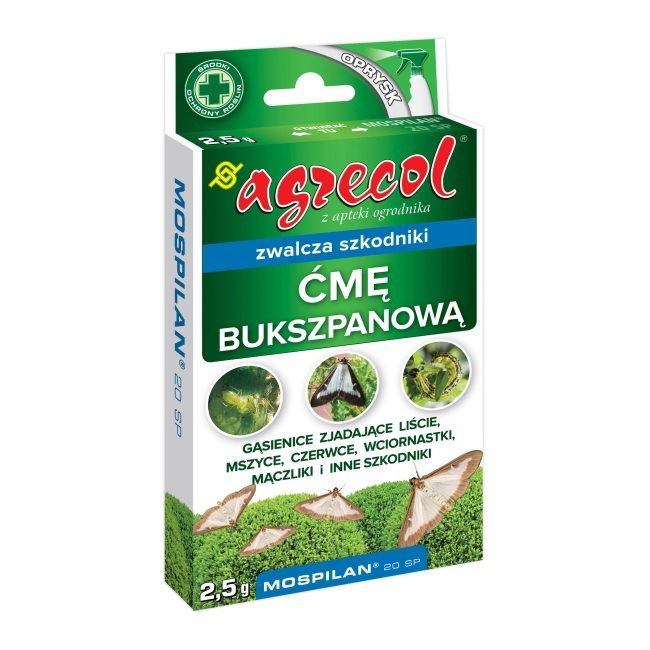 Środek ochrony roślin Agrecol Mospilan na ćmę bukszpanową 2,5 g