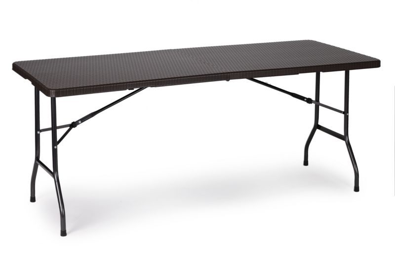 Stół cateringowy ModernHome bankietowy ogrodowy składany 180x75 cm ratan 1 szt.