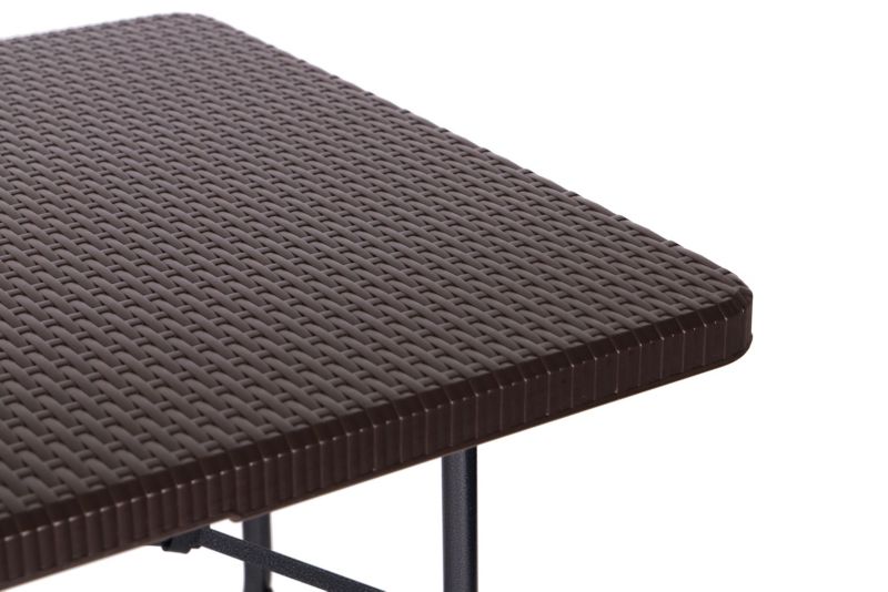 Stół cateringowy ModernHome bankietowy ogrodowy składany 180x75 cm ratan 1 szt.