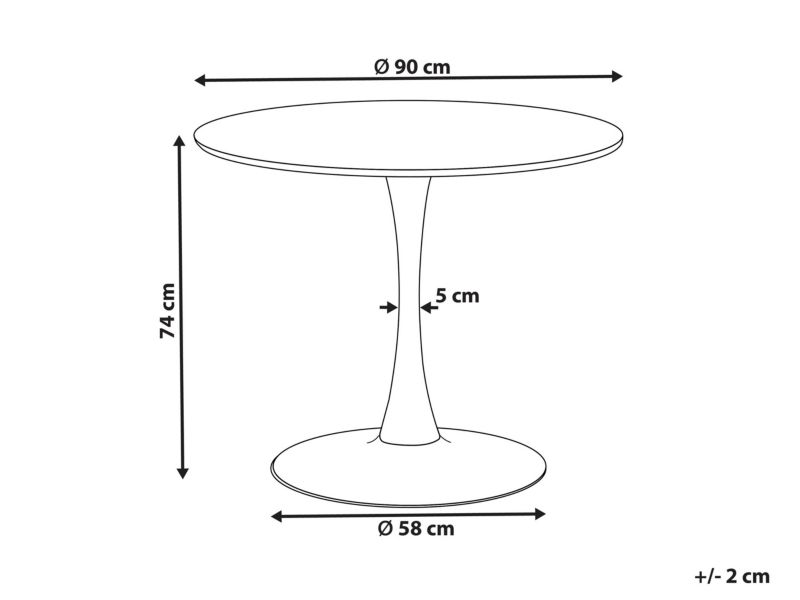 Stół do jadalni Boca 90 cm 90 cm Ciemne drewno 1 szt.