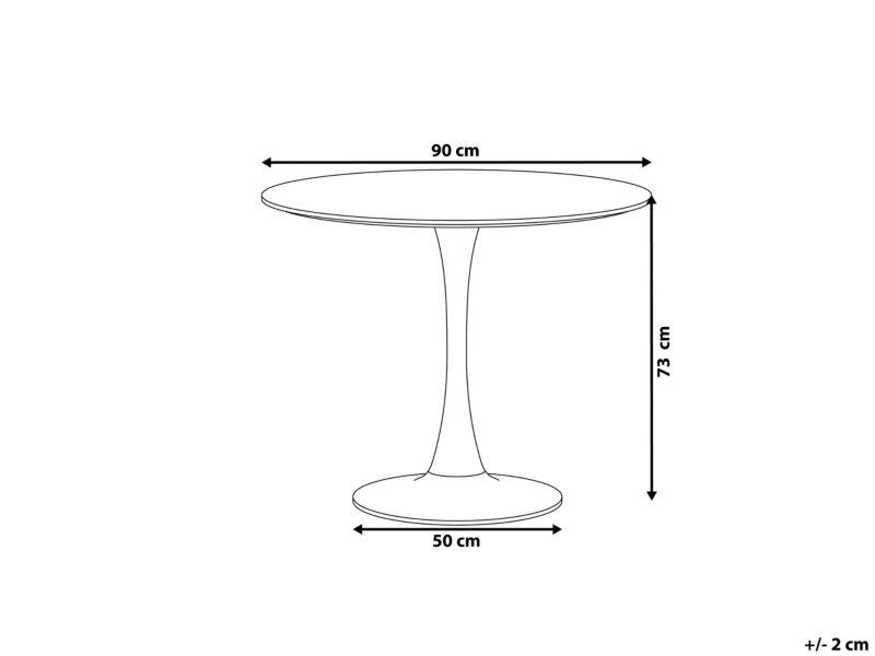 Stół do jadalni Boca 90 cm 90 cm Czarny 1 szt.