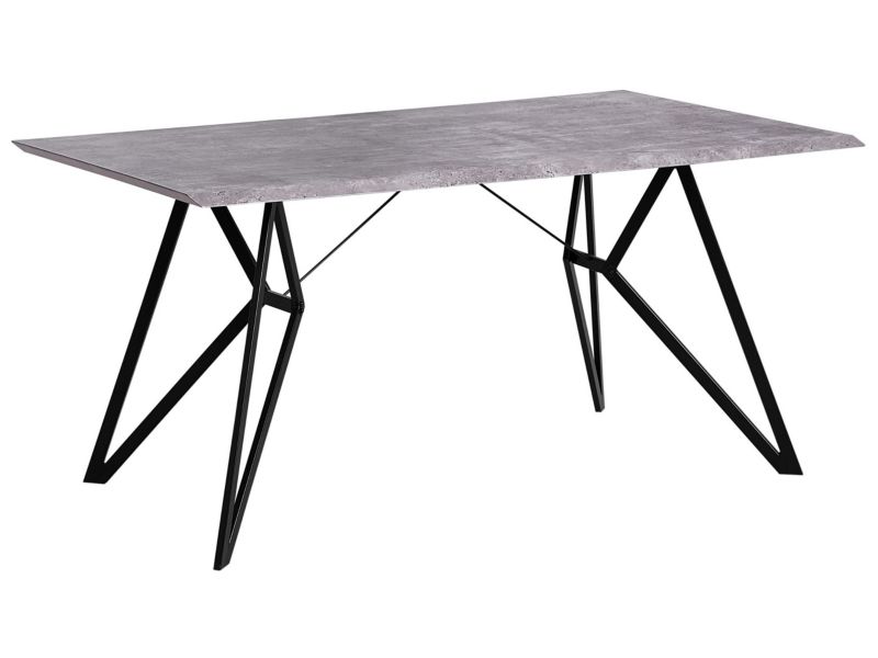 Stół do jadalni Buscot 90 cm 160 cm Efekt betonu Szary 1 szt.