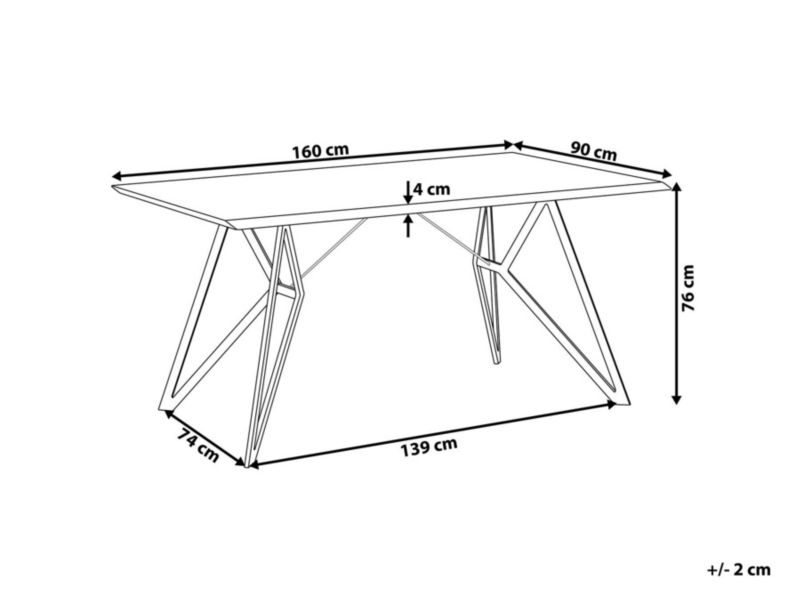 Stół do jadalni Buscot 90 cm 160 cm Jasne drewno 1 szt.