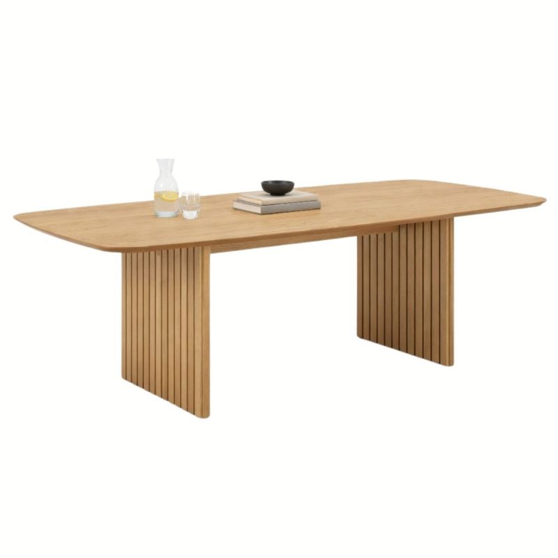 Stół do jadalni Christo MDF szeroki nierozkładany beżowy 220 x 105 x 75 cm 1 szt.