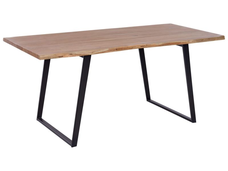 Stół do jadalni dla 6 osób Jaipur 90 cm 180 cm Jasne drewno 1 szt.
