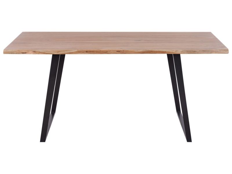 Stół do jadalni dla 6 osób Jaipur 90 cm 180 cm Jasne drewno 1 szt.