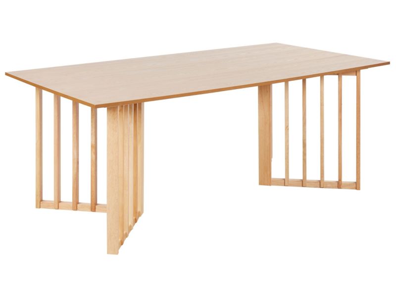 Stół do jadalni Leandra 100 cm 200 cm Imitacja drewna Jasne drewno 1 szt.