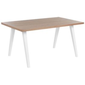 Stół do jadalni Lenister 90 cm 150 cm Biały 1 szt.