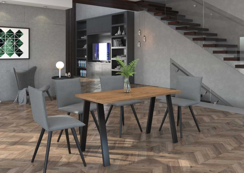 Stół do jadalni metalowe nogi Bonni Kleo 138x67 Dąb Lancelot 1 szt.