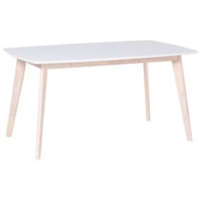 Stół do jadalni Santos 90 cm 150 cm Biały 1 szt.