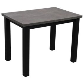 Stół do kuchni jadalni salonu Bonni Lap 100x70 Czarny/Beton 1 szt.