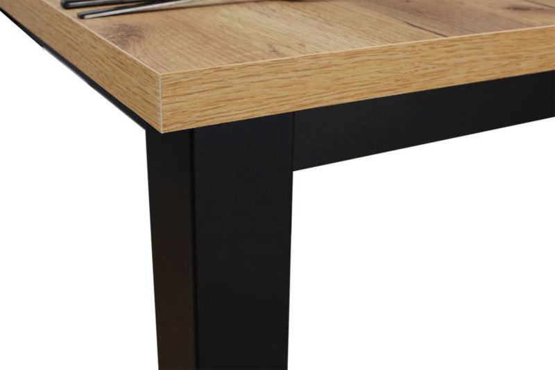 Stół do kuchni jadalni salonu Bonni Lap 100x70 Czarny/Dąb Craft 1 szt.