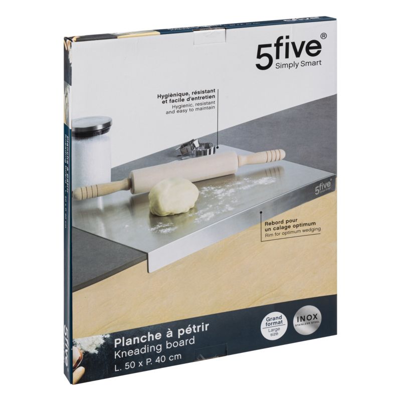 Stół do wyrabiania ciasta stal stolnica 5Five Simply Smart srebrny 50 cm 1 szt.