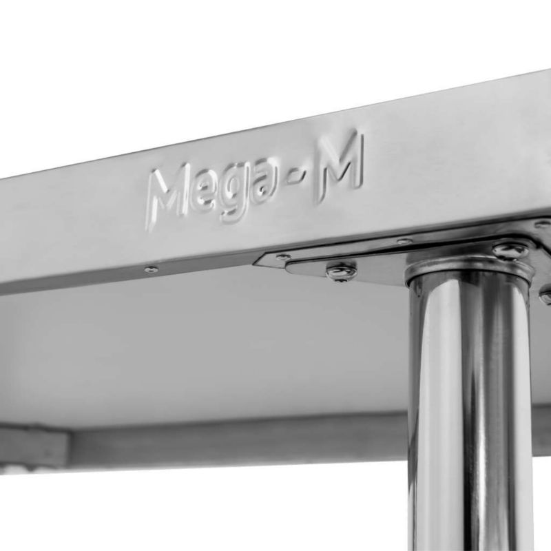 Stół gastronomiczny ze stali nierdzewnej Mega-M X STANDARD kuchenny centralny z półką na kółkach 60x60x85 cm 1szt.