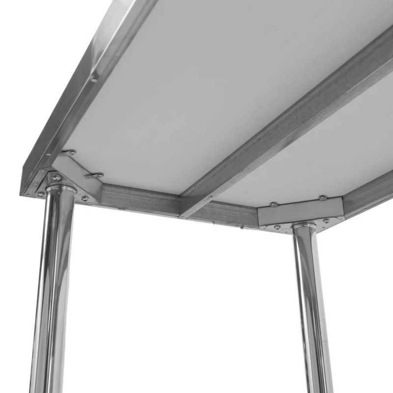 Stół gastronomiczny ze stali nierdzewnej Mega-M X Standard kuchenny centralny z półką na kółkach 80x60x85 cm 1szt.