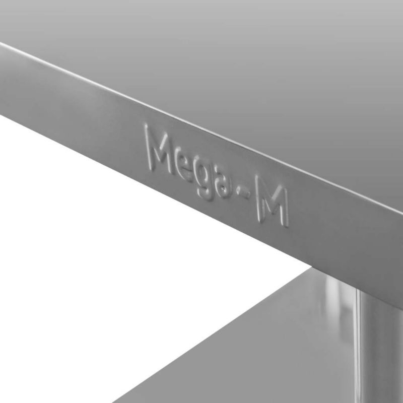 Stół gastronomiczny ze stali nierdzewnej Mega-M X Standard kuchenny centralny z półką na kółkach 80x60x85 cm 1szt.