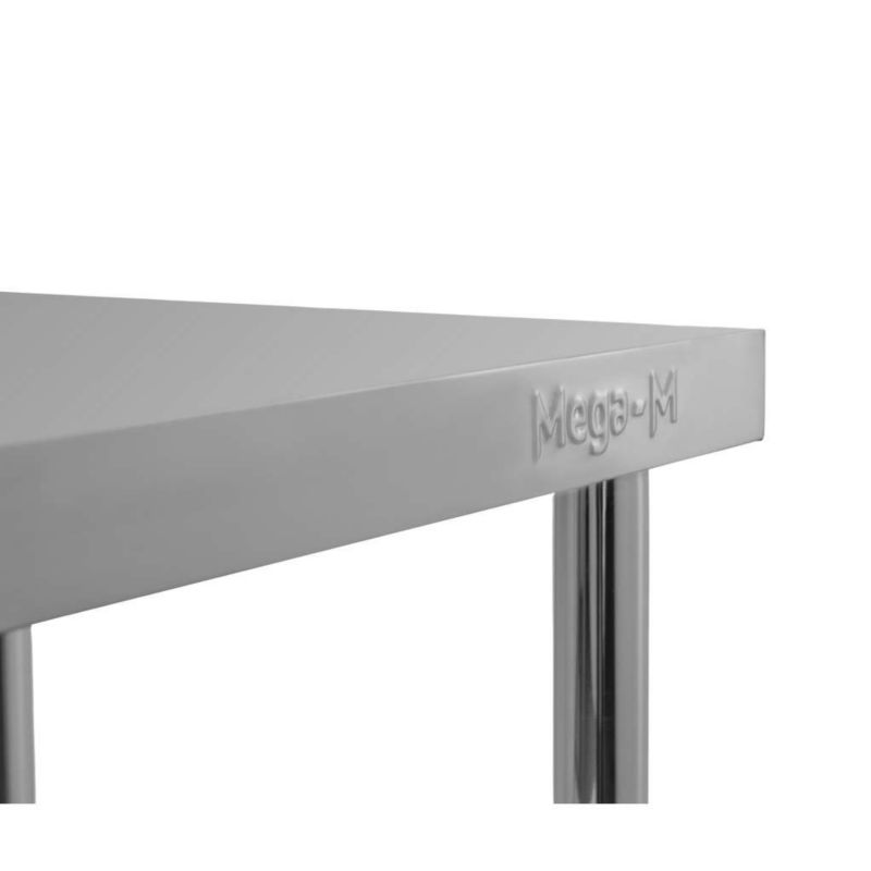 Stół gastronomiczny ze stali nierdzewnej Mega-M X Standard kuchenny centralny z półką na kółkach 80x60x85 cm 1szt.
