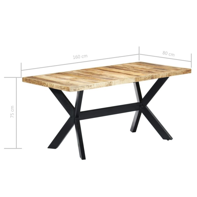 Vidaxl jídelní stůl 160 x 80 x 75 cm 2 ks.