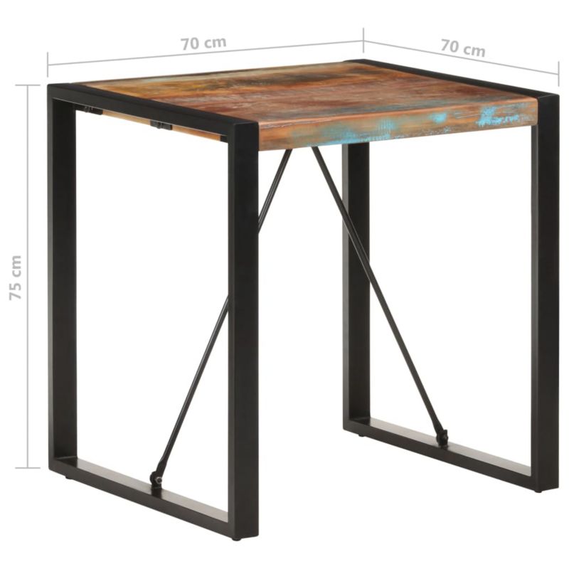Vidaxl jídelní stůl 70 x 70 x 75 cm 1 ks.