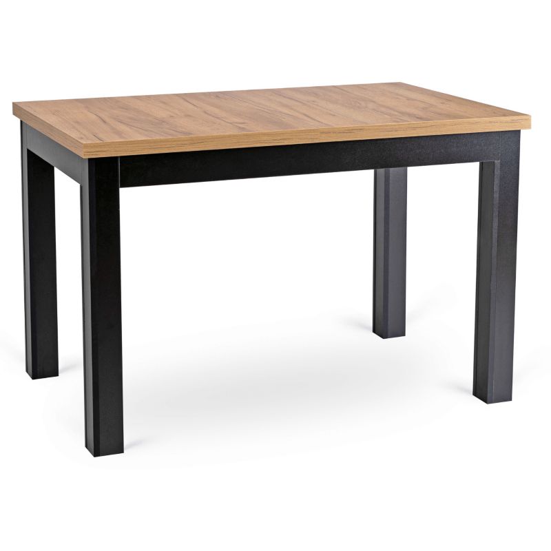 Stół Mebel Elite Rozkładany Do Jadalni Salonu Kuchni Czarny Dąb Craft SKUBI 120/160 1 szt.
