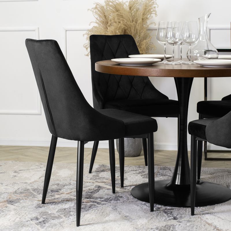 Stół Mebel Elite Z Krzesłami Zestaw Okrągły 100cm Komplet Do Salonu Jadalni Kuchni 1 szt