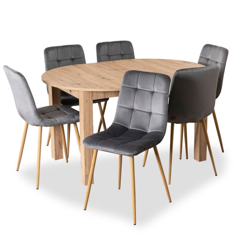 Stół Mebel Elite Z Krzesłami Zestaw Rozkładany 102-142 Komplet Do Salon Jadalni Kuchni 1 szt