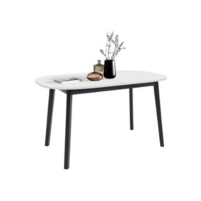 Stół MIRJAN 24 rozkładany Klebo S 150x80 biały/czarny 1 szt.