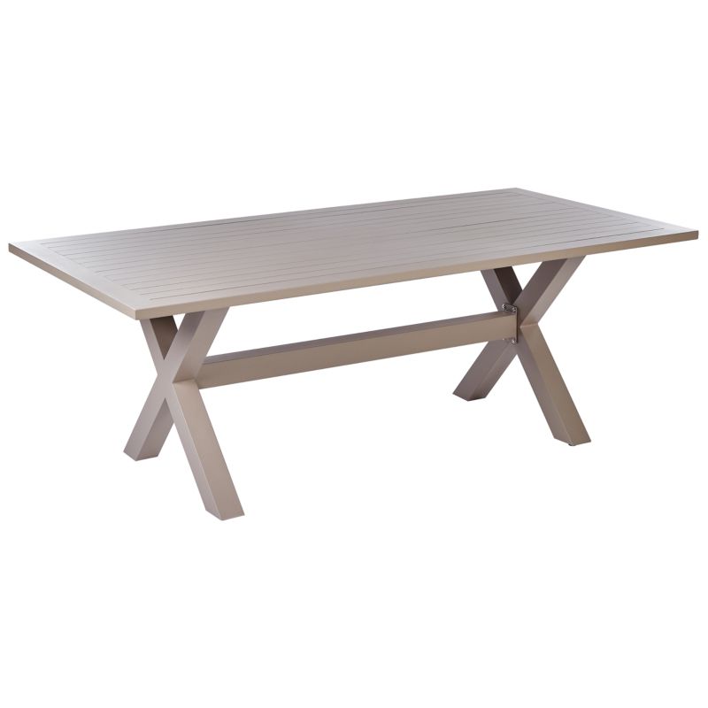 Stół ogrodowy Cascais 200 cm 105 cm Metal Beżowoszary 1 szt.