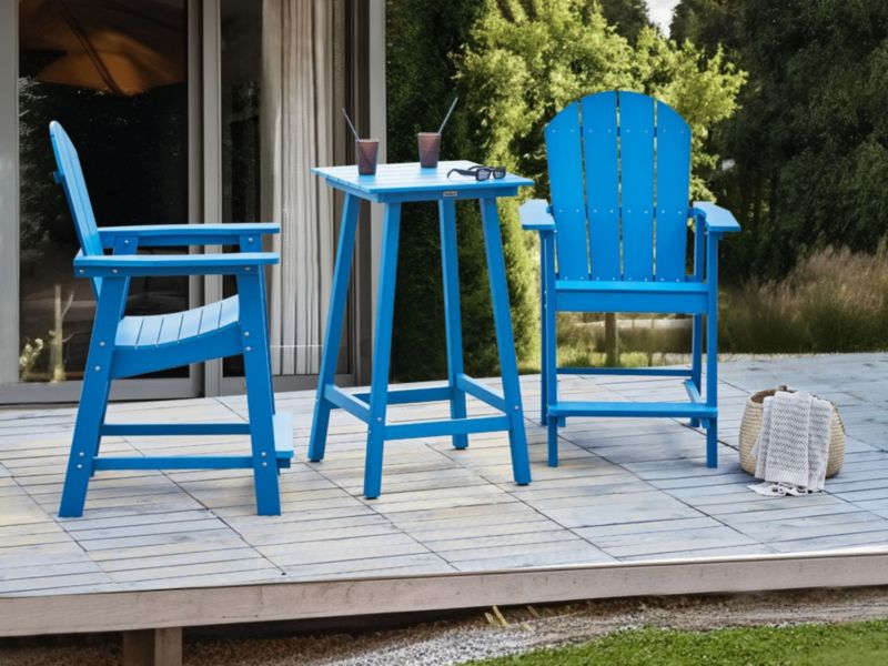 Stół ogrodowy Drewno Niebieski Adirondack 1 szt.