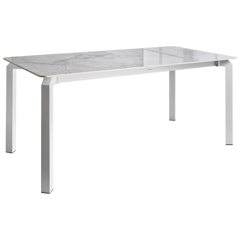 Stół ogrodowy Feletto 180 cm 90 cm Kamień Biały marmur 1 szt.