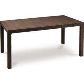 Stół ogrodowy Keter Melody 160,5x94,5x74,5cm dla 6 osób Brązowy 1 szt.