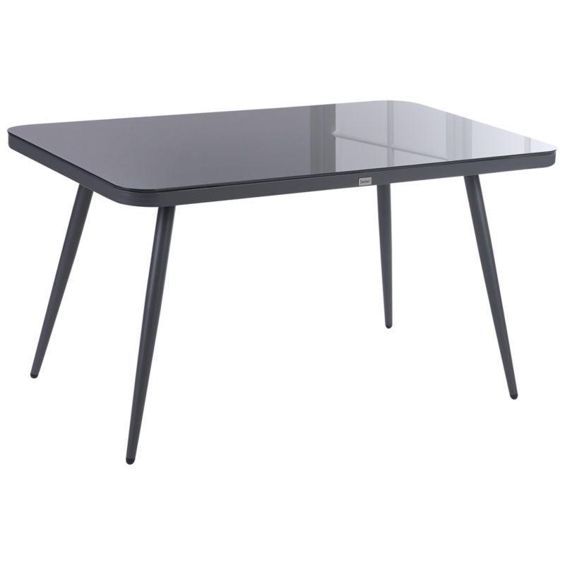 Stół ogrodowy Lipari 140 cm 80 cm Szkło Szary 1 szt.