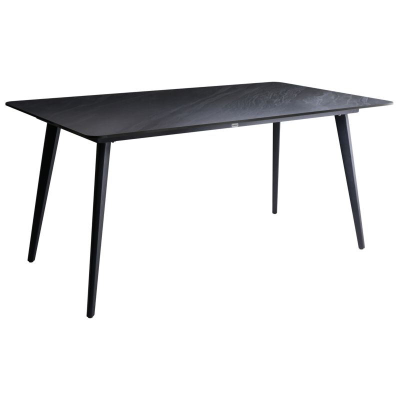 Stół ogrodowy Rodallo 160 cm 90 cm Kamień Czarny marmur 1 szt.