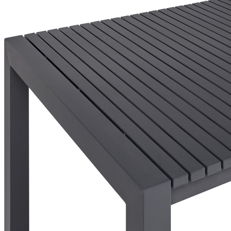 Stół ogrodowy rozkładany Ardesio 160/220 cm 90 cm Metal Ciemnoszary 1 szt.