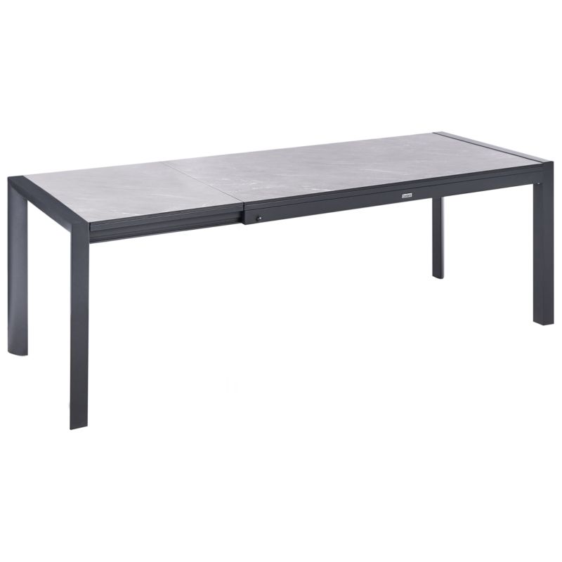 Stół ogrodowy rozkładany Binasco 160/220 cm 90 cm Imitacja kamienia Szary 1 szt.