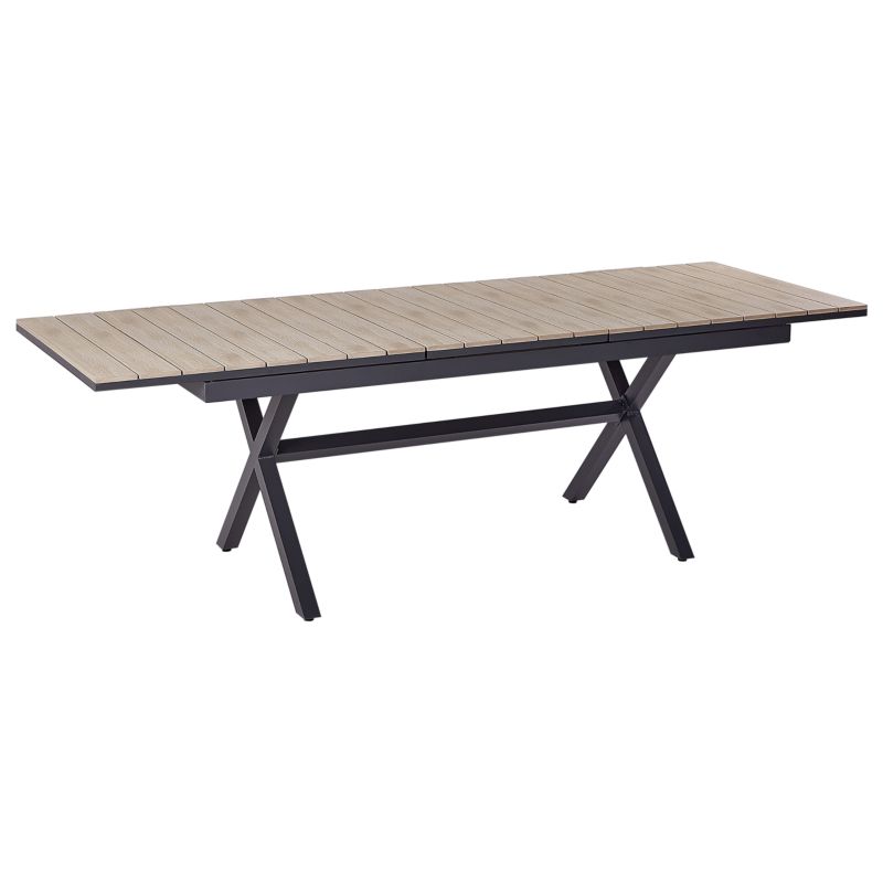 Stół ogrodowy rozkładany Fanes 184/242 cm 90 cm Metal Grafitowy 1 szt.