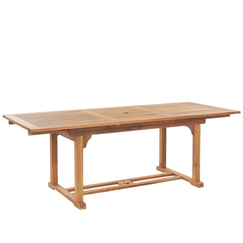 Stół ogrodowy rozkładany Java 160/220 cm 90 cm Drewno akacjowe Jasnobrązowy 1 szt.